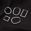 1 Pair Round Bead Design Hoop Earrings For Women Men Stainless Steel Ear Buckle Geometric Love Heart Oval Party Jewelry - Image 3