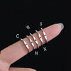Silver Letter Ring Charm Personality Simple Style Woman Ring Birthday Gift for Friends Jewelry - Image 4