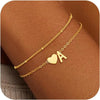 Initial Bracelets for Women Girls Gold Plated Stainless Steel Heart Initial Bracelet Stuff Jewelry Gifts - Image 12