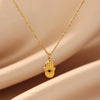 Zircon Hamsa Hand Evil Eye Pendant Necklaces For Women Gold Plated Stainless Steel Necklace Boho Aesthetic Jewelry Gift - Image 1