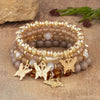 4Pcs Butterfly Beaded Bracelet Set For Women Pink Acrylic Beads Elastic Chain Bangle Female Bohemian Party Jewelry Gift - Image 7