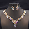 Colorful Waterdrop Necklace and Earring Set with Multiple Stone Colors - Image 14