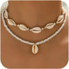 Handmade Sea Shell Necklace for Women Summer Bohemian Adjustable Natural Shell Collar Choker Necklaces - Image 1