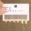 3/6Pcs/set Copper Minimalist Huggie Hoop Earrings for Women Simple Metal Circle Small Earrings Punk Unisex Rock Jewelry - Image 1