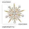 Christmas Classic Rhinestone Snowflake Brooches for Women Pearl Ice Crystal Pins Office Party Friend Year Gifts Accessories - Image 17
