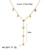 Women's Delicate Y-Shaped Necklace with Cubic Zirconia Gold Plated Stainless Steel Star And Moon Pendant Jewelry - Image 7