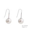 Imitation Pearls Drop Stainless Steel Golden Korean Hoop Earrings Charms Jewelry Gift - Image 9