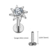 Titanium 16G Sunflower Cartilage Stud Earring with CZ Flower Helix Tragus Conch Piercing Jewelry - Image 14
