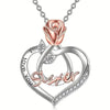 High End Geometric Design Love Cube Zircon Necklace with Removable Round Zircon Jewelry Elegant Daily Accessories - Image 9