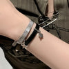 Stainless Steel Y2K Star Charms Belt Bracelets Bangles for Women Girls Punk Cool Leather Metal Pentagram Bracelet Jewelry - Image 3