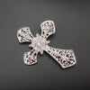 Tangtang Resplendent Cross Silvery And Golden Rhinestone Shiny Brooch Pin for Women/Men Jewelry Hollow Decoration - Image 8