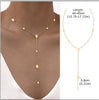 Beaded Long Chain Y Shape Necklace For Women, Minimalist Drop Bar Pendant Choker Necklaces, Clavicle Chain Jewelry - Image 8