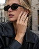 Lrregular Wave Pattern Full Of Diamonds Ring Stainless Steel Rings Daily Wear Jewelry - Image 3