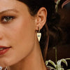 Lady Heart Pendant Earrings with Shiny Zirconia Modern Punk Style Jewelry Eye Design Accessories for Women - Image 4