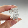 Silver Open Finger Ring Flower Leaf Design Green Golden Vintage Stackable For Women Girl Jewelry Gift - Image 36
