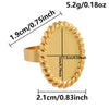1/5pcs Gold Plated Cabochon Ring Round Oval Blank Tray Base Stainless Steel Rings For Women Men Handmade Enamel Accessories - Image 16
