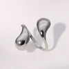 Stainless Steel Irregular Wave Rings for Women Men Creative Gold Color Adjustable Opening Ring Female Statement Jewelry Gifts - Image 24