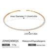 White Cubic Zirconia Multi-Layers Bangle Bracelet And Collar Necklace Jewelry Sets Stainless Steels Jewelry - Image 11