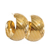 Stainless Steel Stripe C Shape Huggie Earrings for All Occasions Versatile Minimalist Stylish Jewelry - Image 8