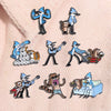 Cartoon Anime Birdmen and Brown Raccoon Enamel Pins Funny TV Series Brooch Lapel Badge Decorative Jewelry Gift For Kids Friends - Image 1
