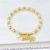 Selling Pearl Chain Violin Round Heart-Shaped Venezuela Flag Stretch Bracelet: for Women Party Patriotic Jewelry Gift - Image 8
