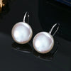 Baroque Button Freshwater Pearl Ear Spoon Style Earrings Silver Classic Elegant Gifts for Women - Image 4
