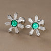 Tiny Green Crystal Stainless Steel Cartilage Stud Earrings 2 Pieces - Image 4