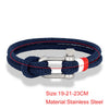 Nautical Bracelets for Men Double Strand Surfer Rope Bracelet Stainless Steel Anchor Shackle Handmade Ideal Gift for Son - Image 5