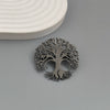 design hollow round tree of life stainless steel gold-plated brooch, and pin, men's suit badge - Image 3
