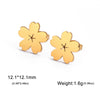 Cute Flower Sakura Stud Earrings for Women Stainless Steel Piercing Earrings Jewelry Birthday Valentine Gift - Image 11
