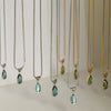 Water Droplet Blue Ocean Necklace Niche French Style Collarbone Chain Snake Bone Titanium Steel Plated with Gold - Image 3