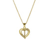 A-Z English Letter Initial Necklace Gold Plated Necklace Micro Setting Zircon Heart Necklace for Women - Image 10