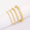 3/4/6/8mm Copper Round Bead Bracelet Gold Color Women Adjustable Bangle Minimalist Jewelry Accessories Gift - Image 5