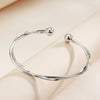 Charms Silver Bracelets For Women Adjustable Twisted Woven Bangle Bracelet Party Wedding Jewelry - Image 14