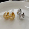 Smooth Star Zircon Hoop Earrings for Women Girls Metal Chunky Sun Rhinestone Ear Buckle Punk Y2K Jewelry - Image 3