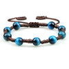 Royal Blue Tiger Eye Stone Beads Bracelet for Women Men Handmade Braided Rope Knot Bangle Couple Adjustable Jewelry Gift - Image 9