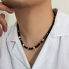 Small Wood Beads Short Choker Necklace for Men Beaded Chain Collar on the Neck Jewelry Accessories Male Gift - Image 2