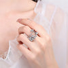 Beads Ring Fidget Spinner Rings Korea Crystal Butterfly Flower Star Moon Ring Jewelry Gift - Image 2