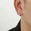Hip Hop Four-Pointed Star Cross Small Hoop Earrings for Men Women Retro Silver-Color Street Gothic Ear Jewelry Accessories - Image 5