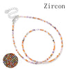 Faceted Gemstones Necklace 2mm Beads Quartz Crystal Tourmaline Lapis Shining Stone Beaded Necklace Choker Jewelry - Image 22
