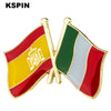 10pcs a lot Spain Flag Laple Pin Badge Brooch - Image 10