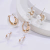 3 Pcs Delicate Imitation Pearl Heart Design Hoop Earrings Vintage Elegant Style Female Dating Earrings Set Jewelry Gifts - Image 3