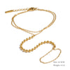 Stainless Steel Zircon Beads Back of Hand Chain Finger Bracelet Chic Sexy Jewelry Gift - Image 18