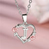 Cute Female A-Z Letter Flower Pendant Necklace Silver Color Wedding Jewelry Gift For Women - Image 15