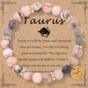Mhs.sun 12 Star Zodiac Sign Pink Zebra Stone Beaded Bracelets Constellation Birthday Party Jewelry For Women Men - Image 9