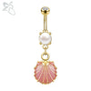 ZS 1 PC Gold Color 14G Stainless Steel Belly Ring Snake Heart Shiny CZ Crystal Navel Belly Button Rings Butterfly Navel Piercing - Image 12