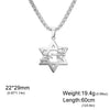 Am Yisrael Chai Necklace Stainless Steel Star of David Necklace Jewish Faith Hexagram Necklace Gift for Women Men Hanukkah Gift - Image 12