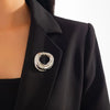 Stainless Steel Circle Brooches For Women Unisex 2-color Easy-match Casual Party Brooch Pins Gifts - Image 6
