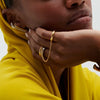 CZ Zircon Stainless Steel Double Layer Chain Ring for Women Gold Plated Tassel Link Ring Hip Hop Jewelry - Image 2