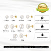 Orsa Jewels Minimalism 1 Pair Freshwater Pearl Ear Stud Pearls Stud Earrings Silver Round Pearl Ear Stud - Image 38